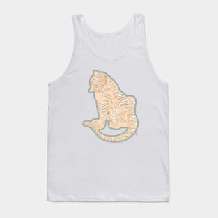 BeigeTiger with sage green -Minhwa Korean folk art Tank Top